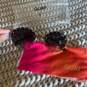 QUAY Farrah Rhinestone Sunglasses